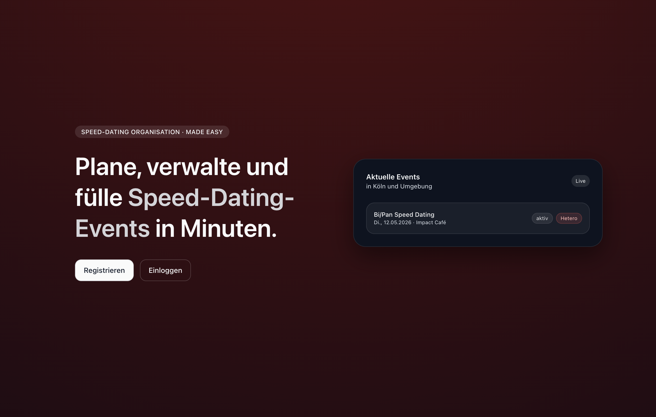 Speed Dating Cologne
